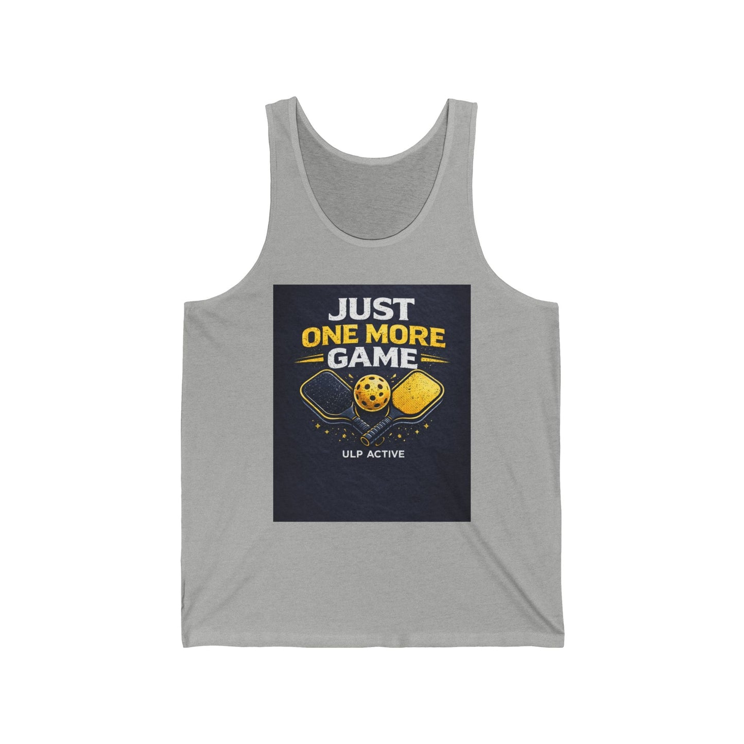 ULP Active Pickleball Tank Top Just One More Game— Play • Connect • Grow Athletic Jersey