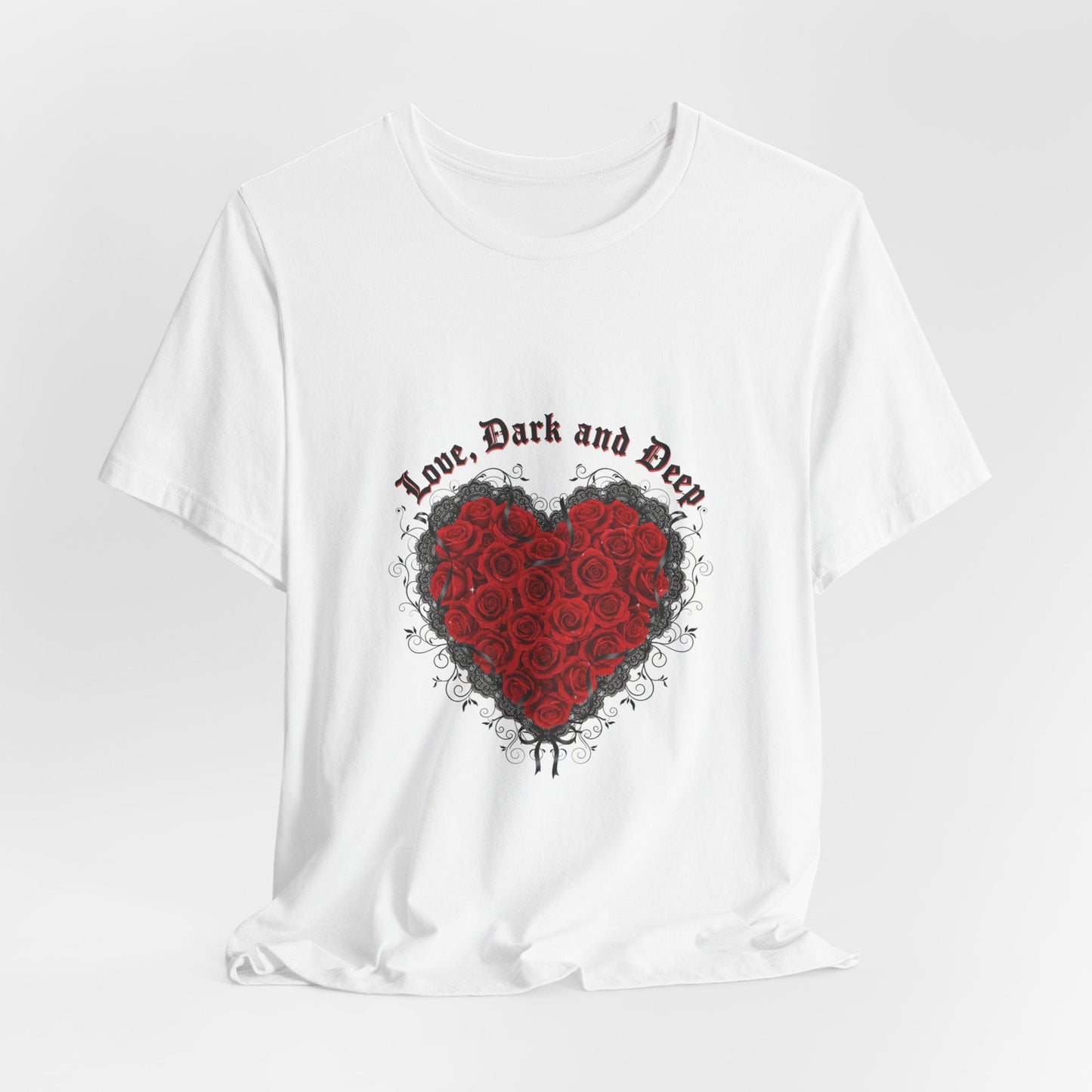 Love Dark and Deep Rose Heart Tee | Nu Romantic, Gothic Romance