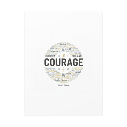 Courage Word Cloud Canvas | Fresh-Start Minimalism art print