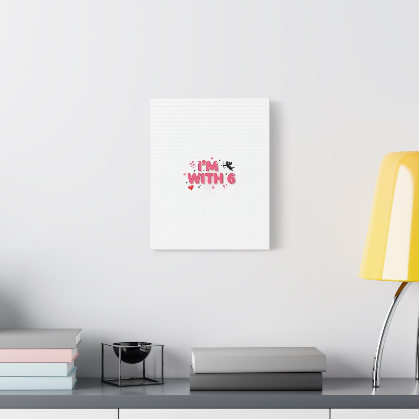 Valentine's 'I with 6 for 7' Meme Matte Canvas Art