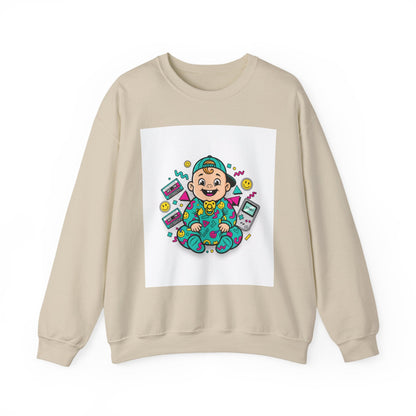 Retro Gamer Baby Crewneck Sweatshirt — Cute Arcade Controller Design