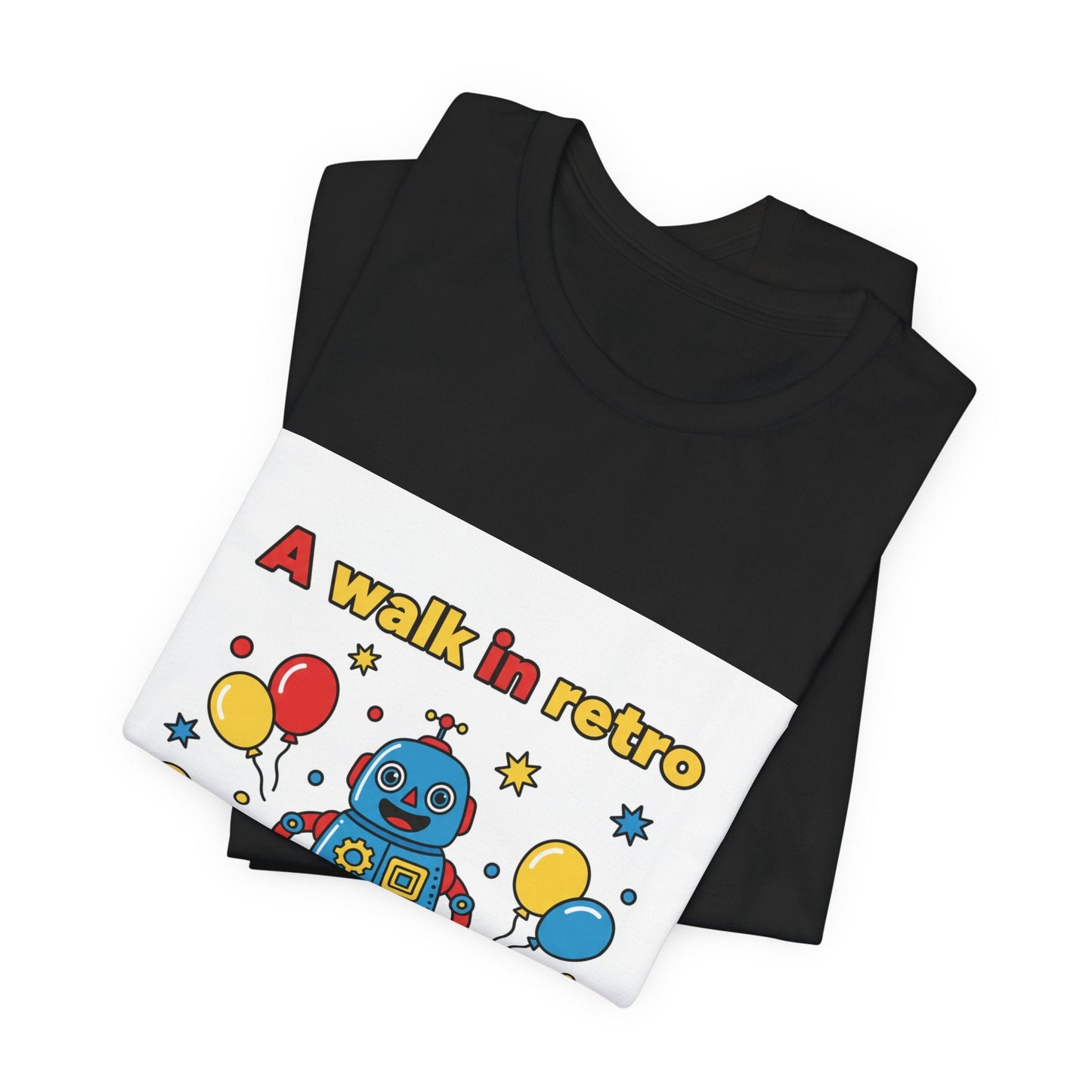 Retro Robot Toy Graphic Tee | Throwback Kid, Primary Colors