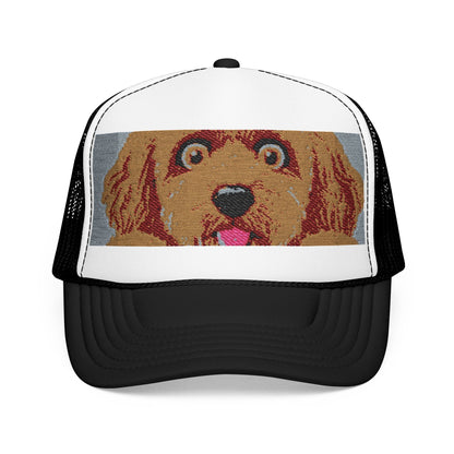 Meme Dog Embroidered Trucker Hat — 'Embrace the Fur'