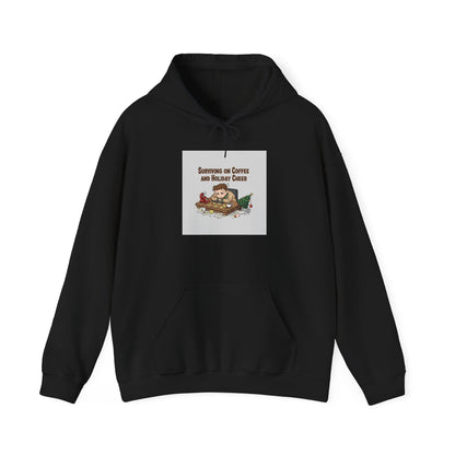 festive but tired hoodie | holiday stress shirt, burnout meme
