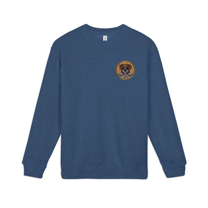Dog Meme Nantucket Embroidered Crewneck Sweatshirt — Coastal Sealife Patch