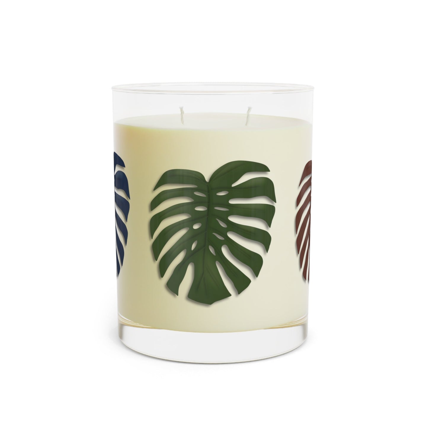 Multicolored Monstera Soy Candle 11 oz – Three Scent Options