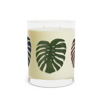 Multicolored Monstera Soy Candle 11 oz – Three Scent Options