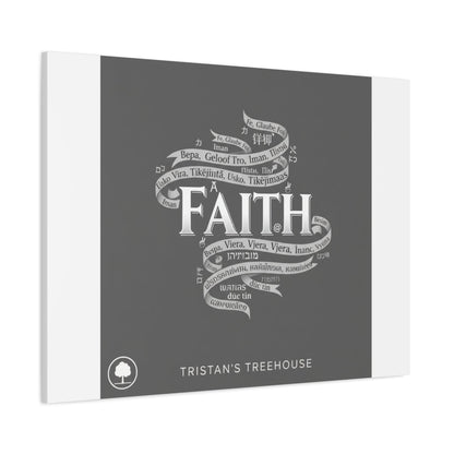 handwritten faith ribbon Canvas | sketch aesthetic, doodle design