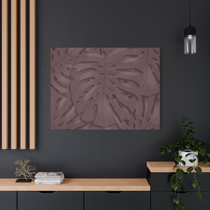 Merlot Monstera Canvas Print – Botanical Wall Art