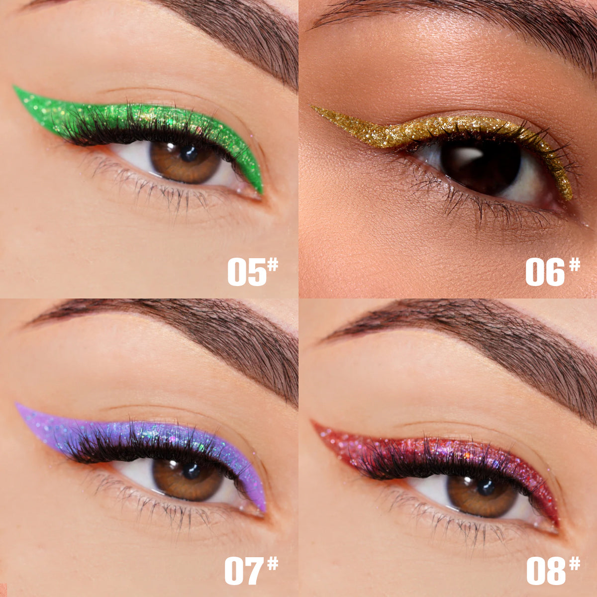 PHOFAY Liquid Glitter Eyeliner Set 8 Colors