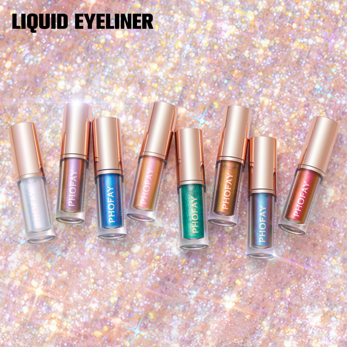 PHOFAY Liquid Glitter Eyeliner Set 8 Colors