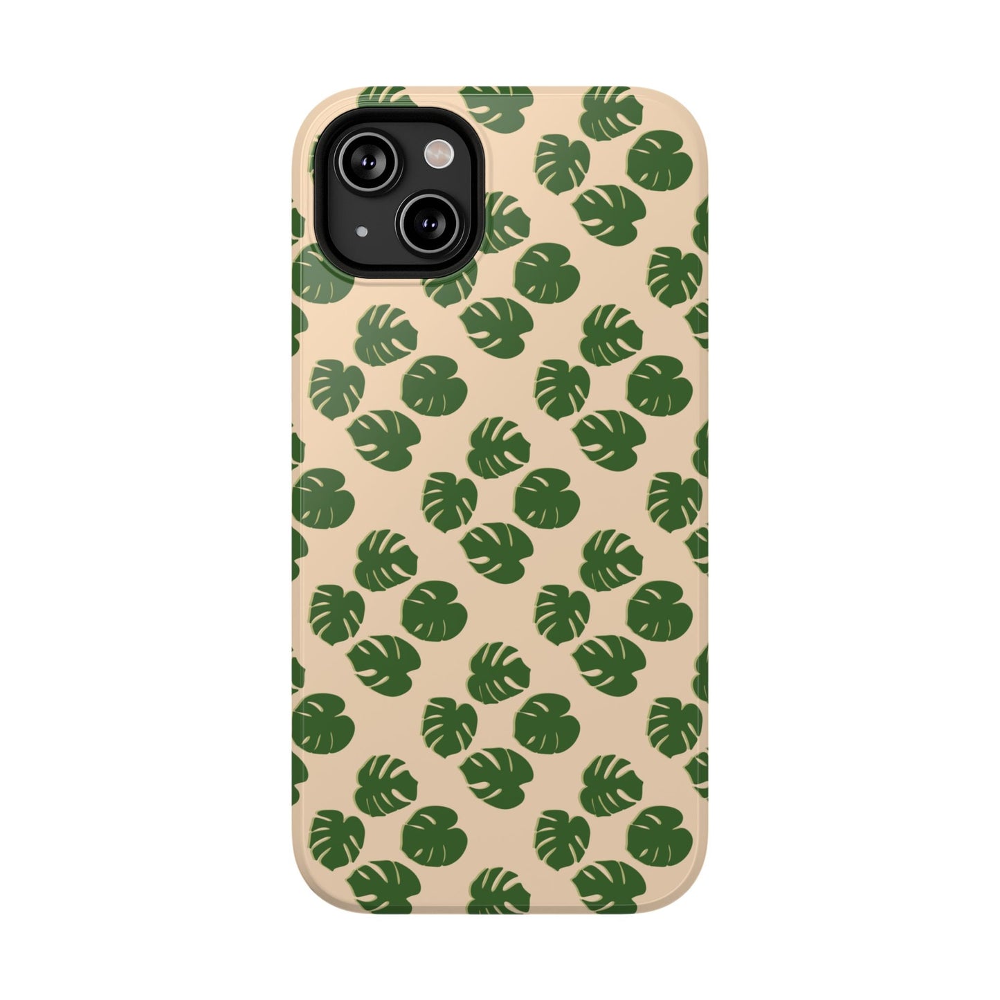 Monstera Pattern Phone Case – Dual Layer Protective Cover