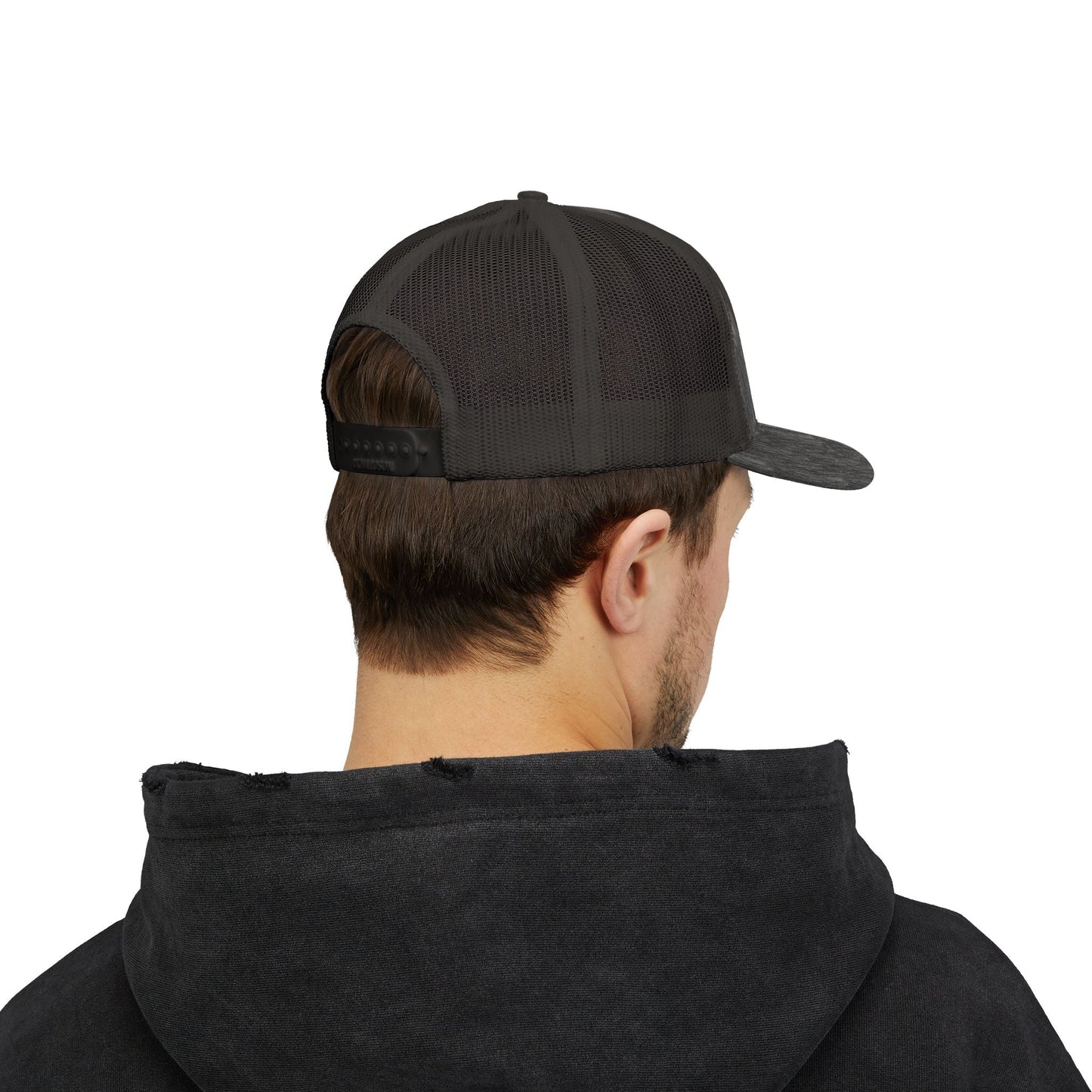 Trucker Cap — Gold Floral Mandala Patch Snapback