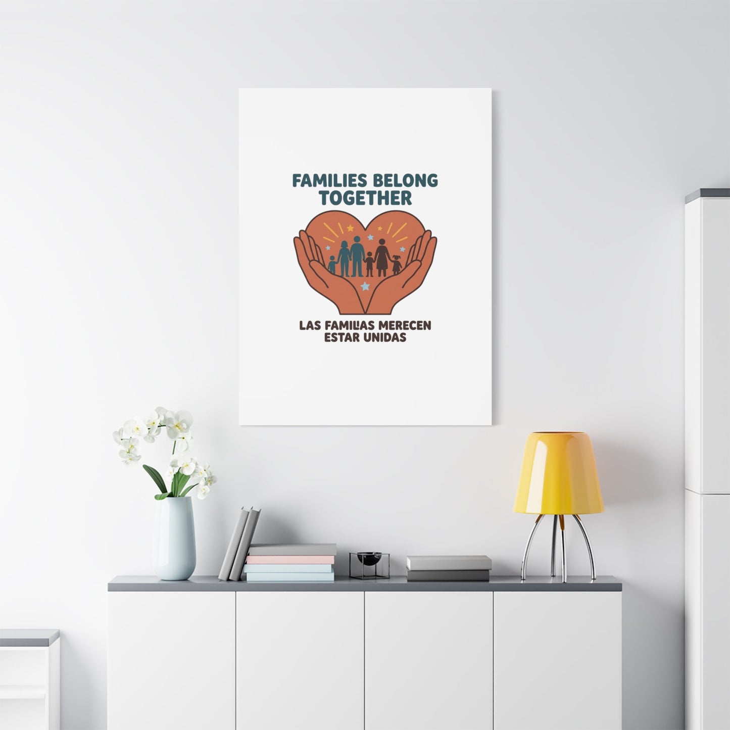 Families Belong Together Canvas | Family Unity, Bilingual Solidarity