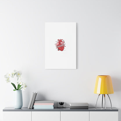 Love Yourself First Canvas, Hearts-with-a-Twist, Anti-Valentine Art