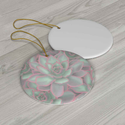 Graptopetalum Murasaki Succulent Ceramic Ornament – Purple Pastel Rosette