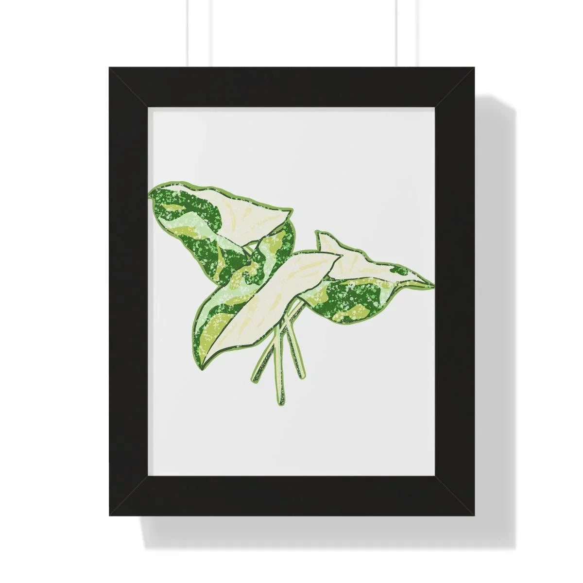 Marble Syngonium Framed Print – Botanical Wall Art