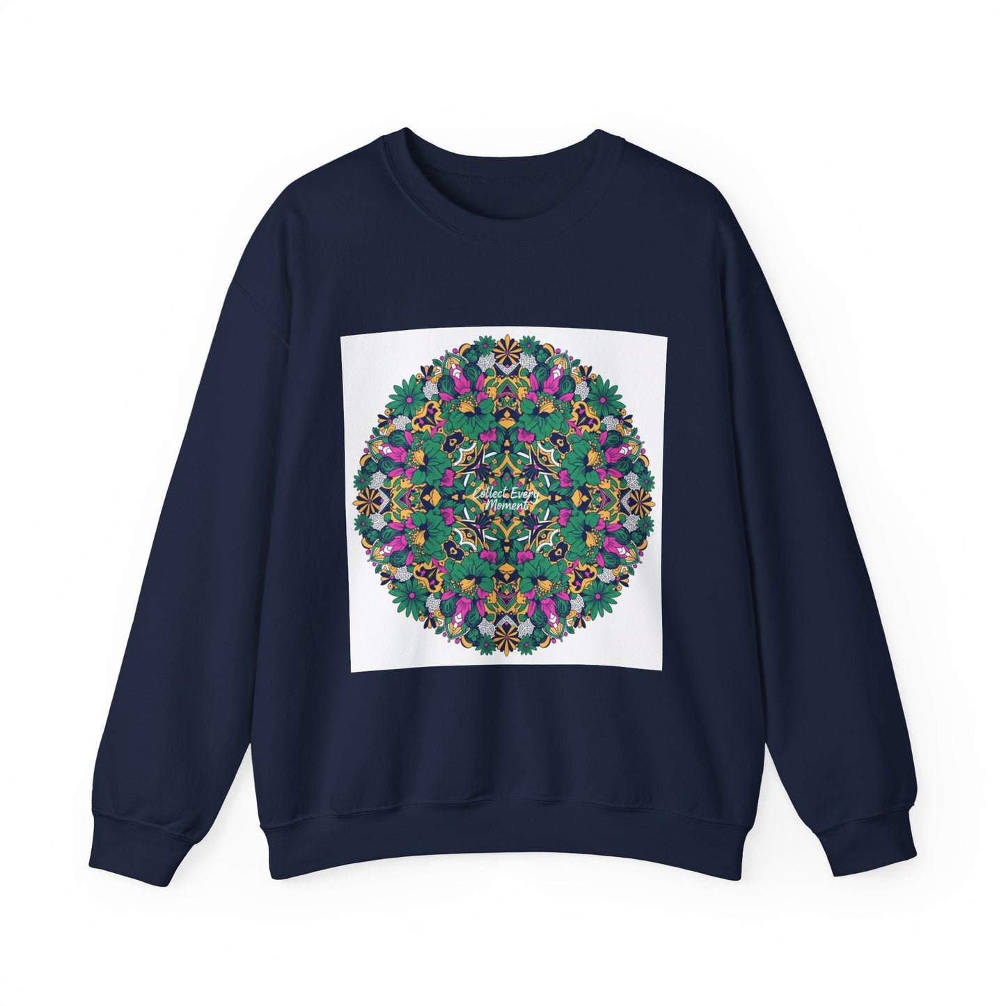 Psychedelic Botanical Mandala Crewneck | Festival Art Sweatshirt