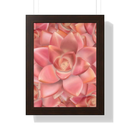 Graptosedum California Sunset Succulent Pattern Framed Print – Botanical Wall Art