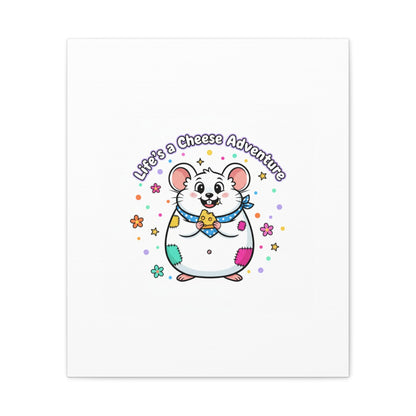 Life's a Cheese Adventure Canvas | Rodent-Core rat art print