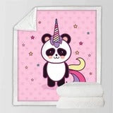 Panda series flannel printed blanket