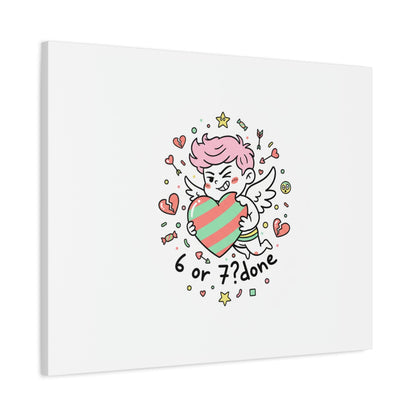 Weird Cupid heart illustration Canvas | Weird Valentine, quirky chaotic love