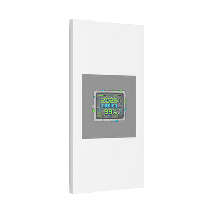 2026 Loading 99% Canvas | NYE countdown, retro system interface