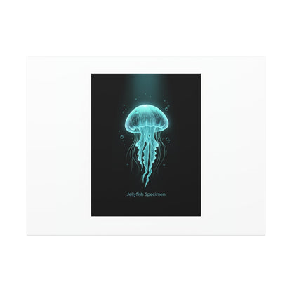 Bioluminescent Jellyfish Art Canvas | Deep Sea Aesthetic, Neon Glow