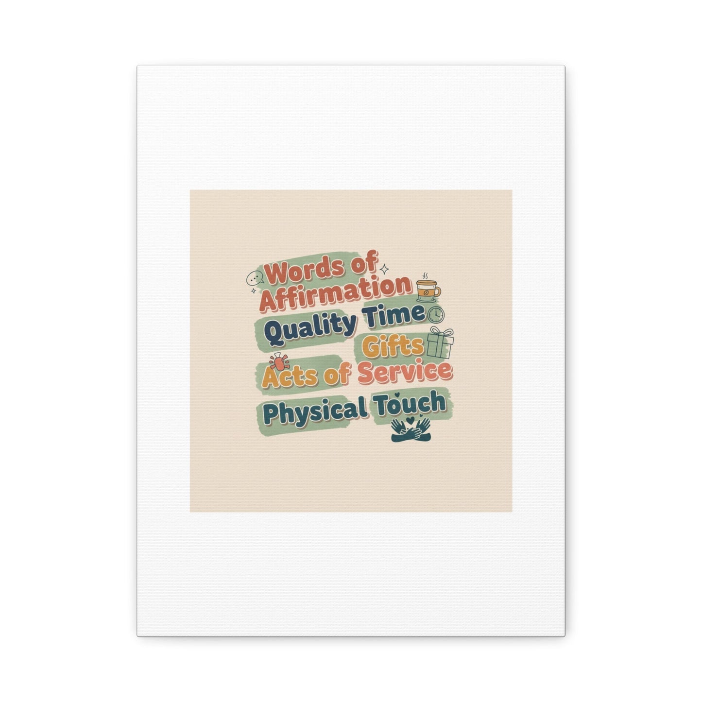 Love Languages List Matte Canvas Wall Art | love language meme, relationship humor