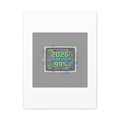 2026 Loading 99% Canvas | NYE countdown, retro system interface