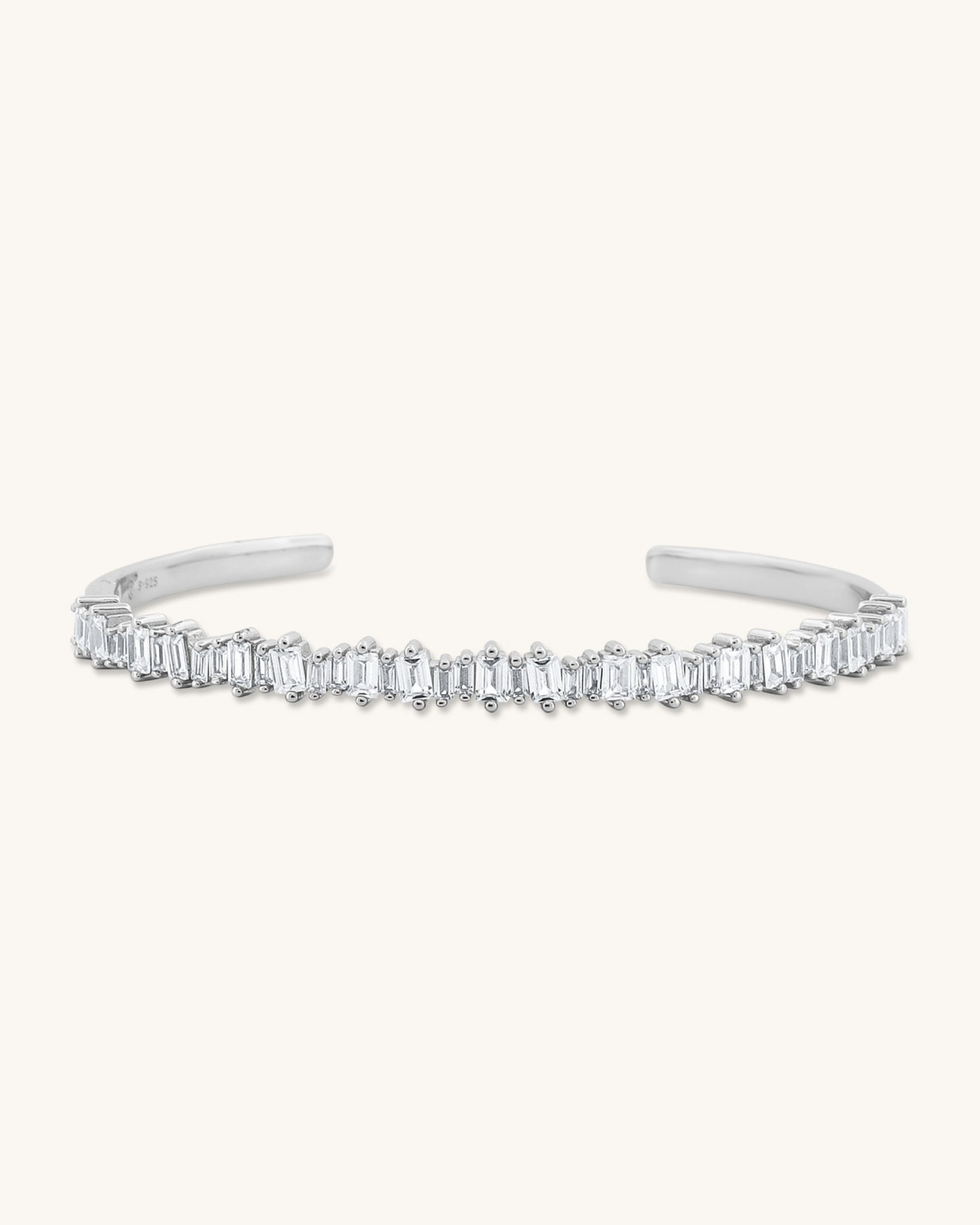 Baguette Cut Bangle Bracelet