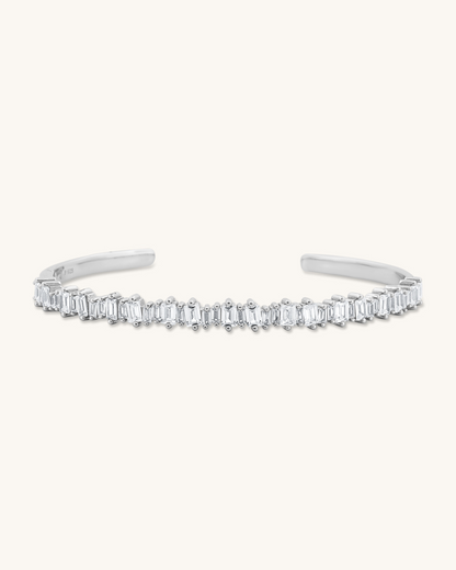 Baguette Cut Bangle Bracelet