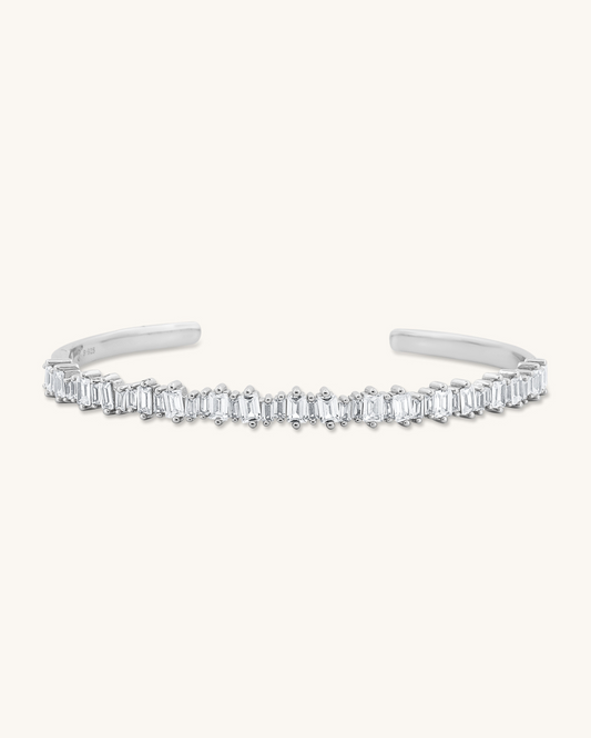 Baguette Cut Bangle Bracelet