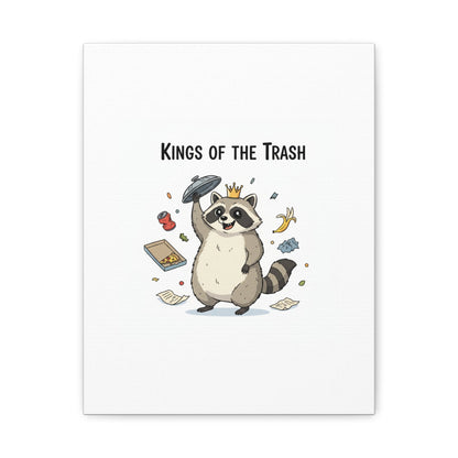 Kings of the Trash Canvas, Raccoon Doodle | Trash Panda, Goofy Critter Art