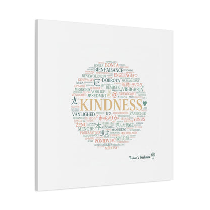 Kindness Word Cloud Canvas | Fresh Start Minimalist Wall Art