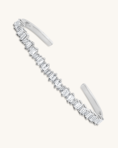 Baguette Cut Bangle Bracelet