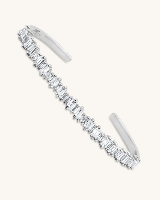Baguette Cut Bangle Bracelet