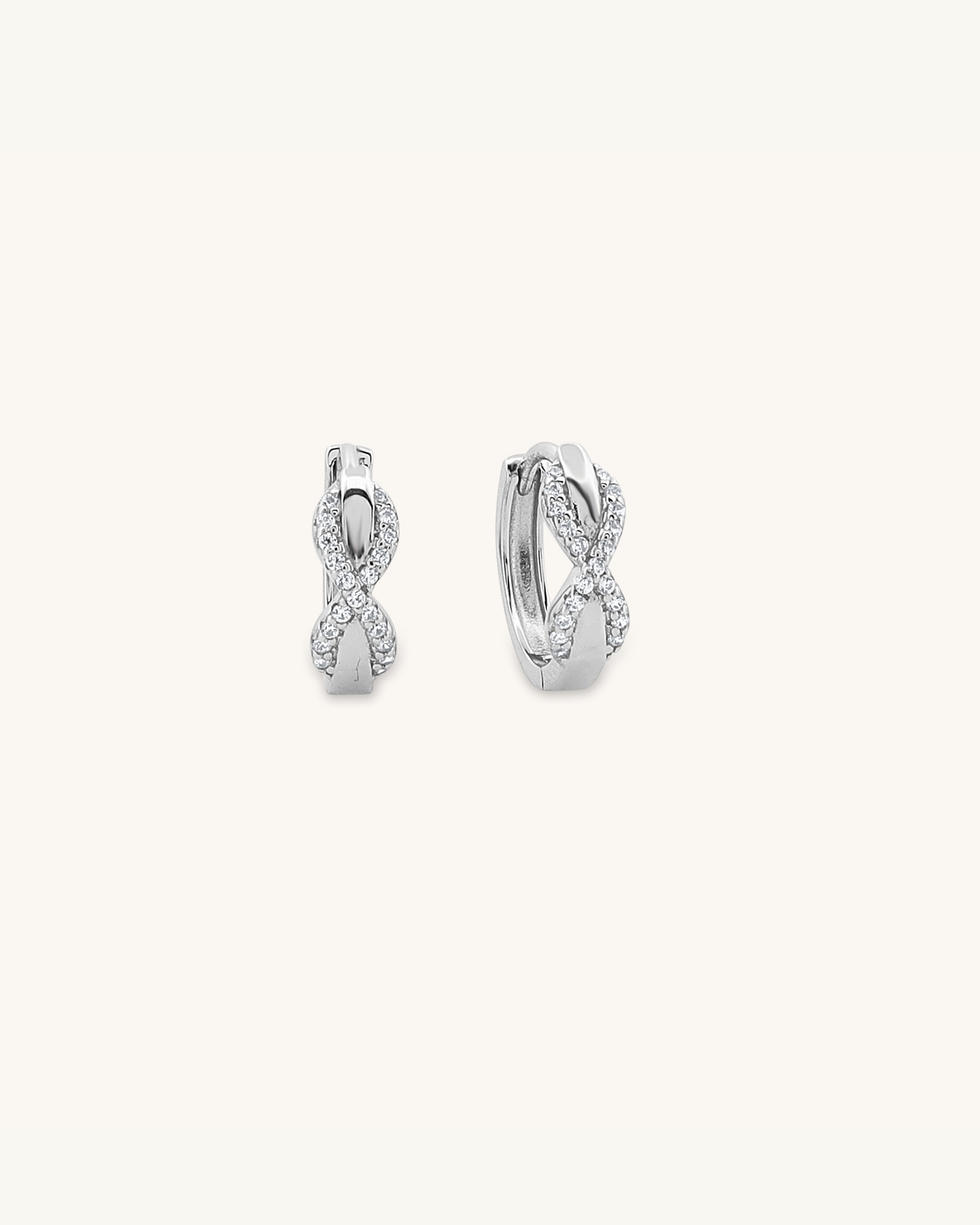 Infinity Huggie Hoops