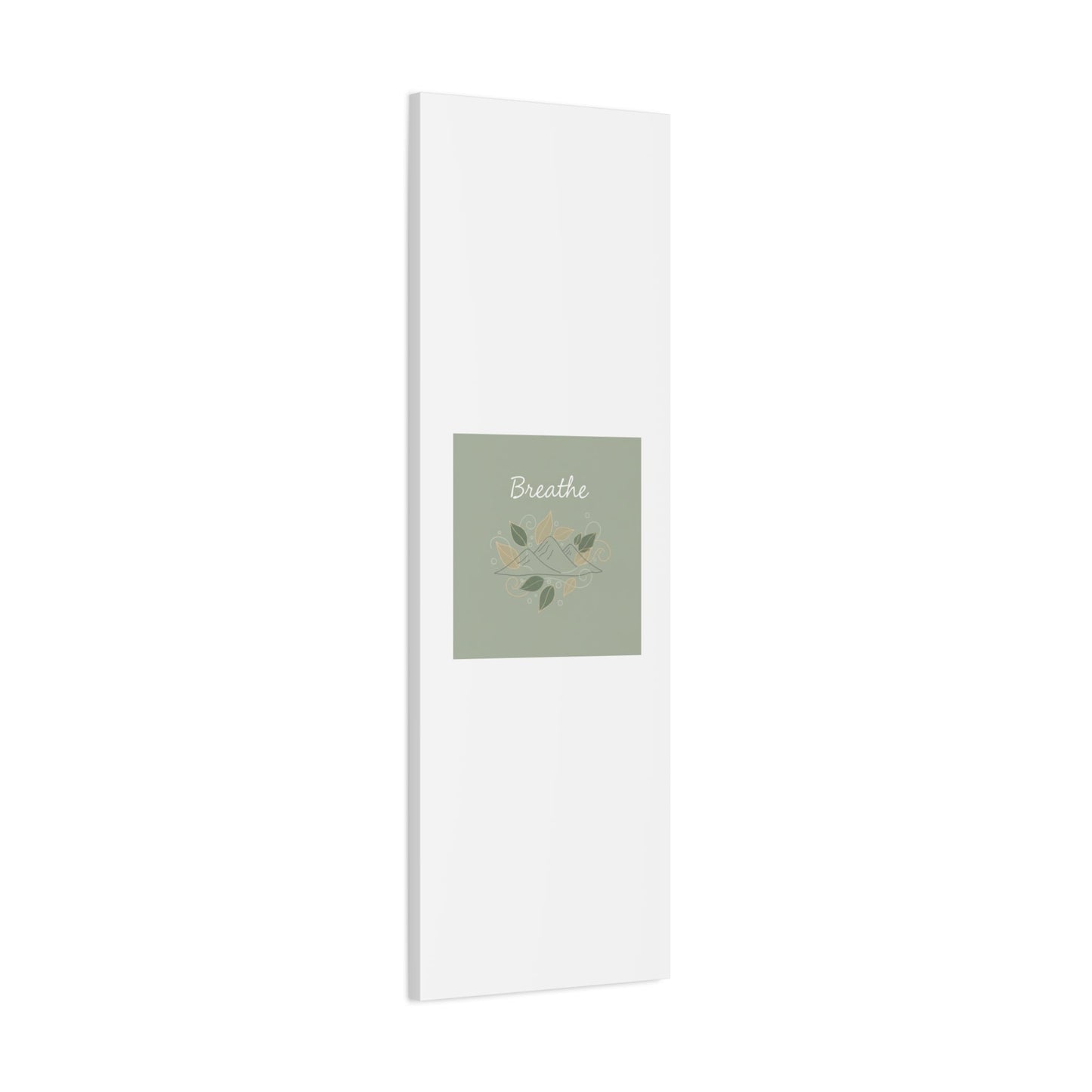 Breathe Mountain Line Canvas | Nature Symbols, Minimal Forest Wall Art