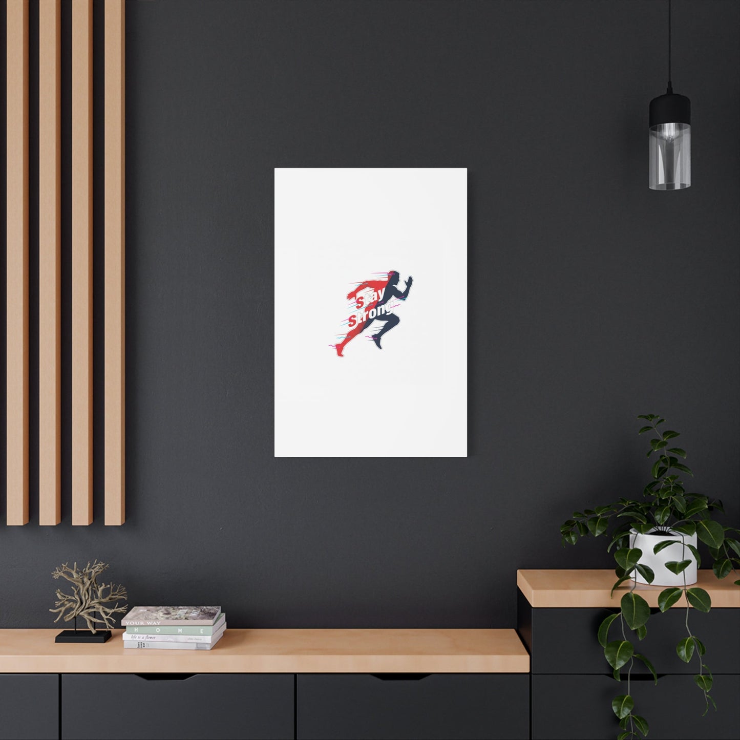 Stay Strong Runner Canvas | Fitness Motivation, Gym Wall Art
