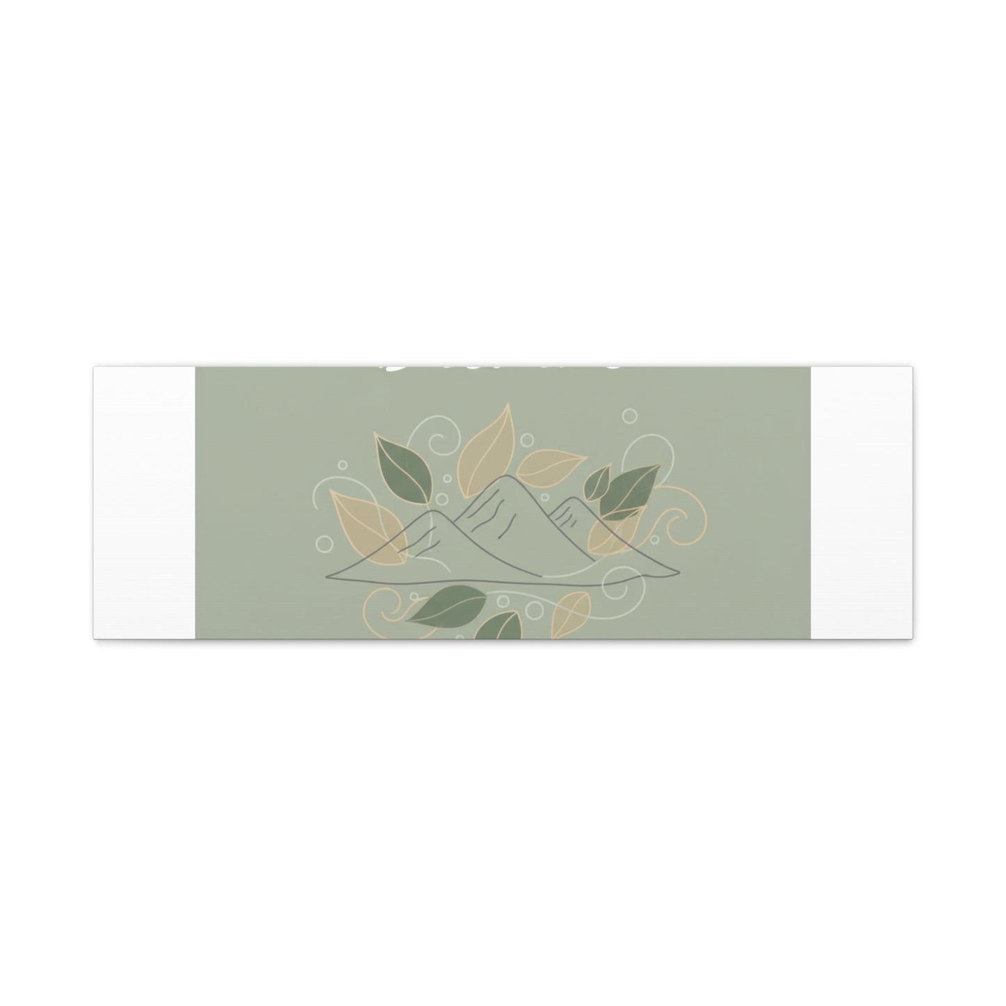 Breathe Mountain Line Canvas | Nature Symbols, Minimal Forest Wall Art