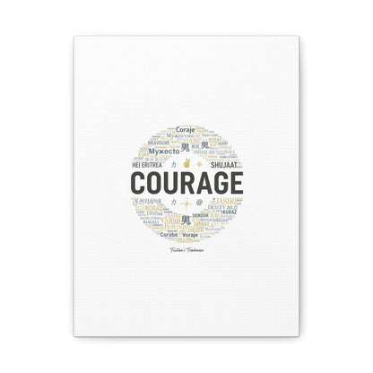 Courage Word Cloud Canvas | Fresh-Start Minimalism art print