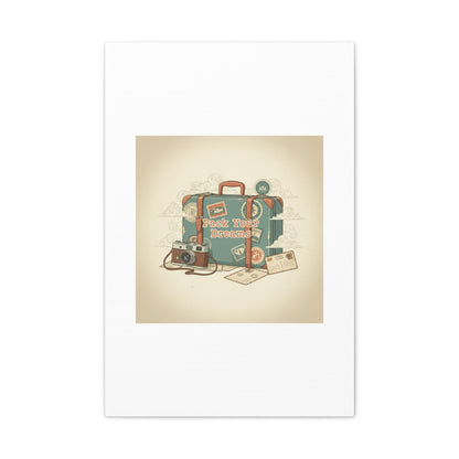 Pack Your Dreams Canvas | Retro Travel Postcard, Wanderlust Passport Stamp Art