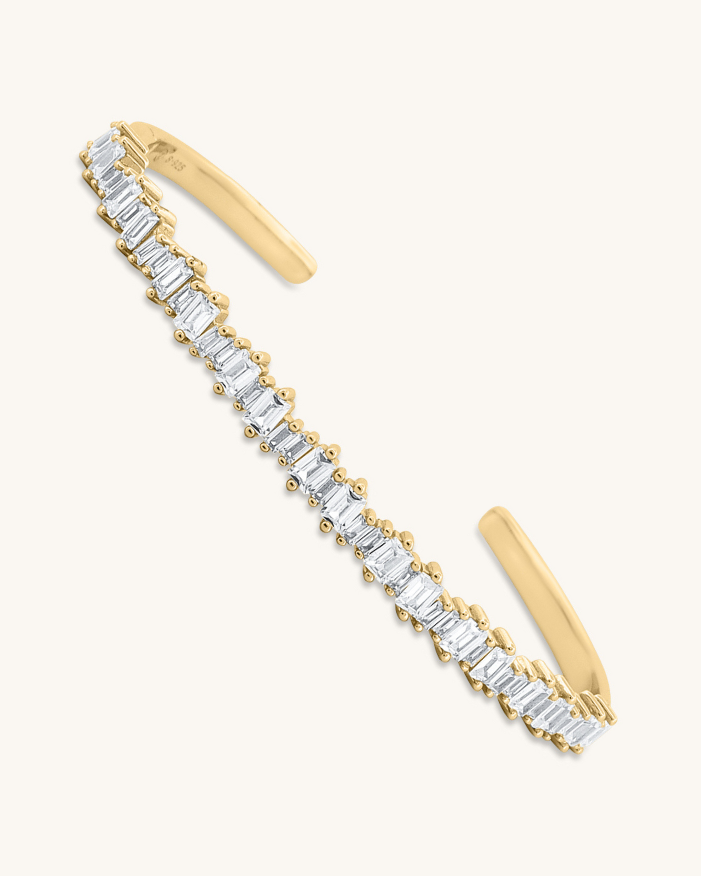 Baguette Cut Bangle Bracelet