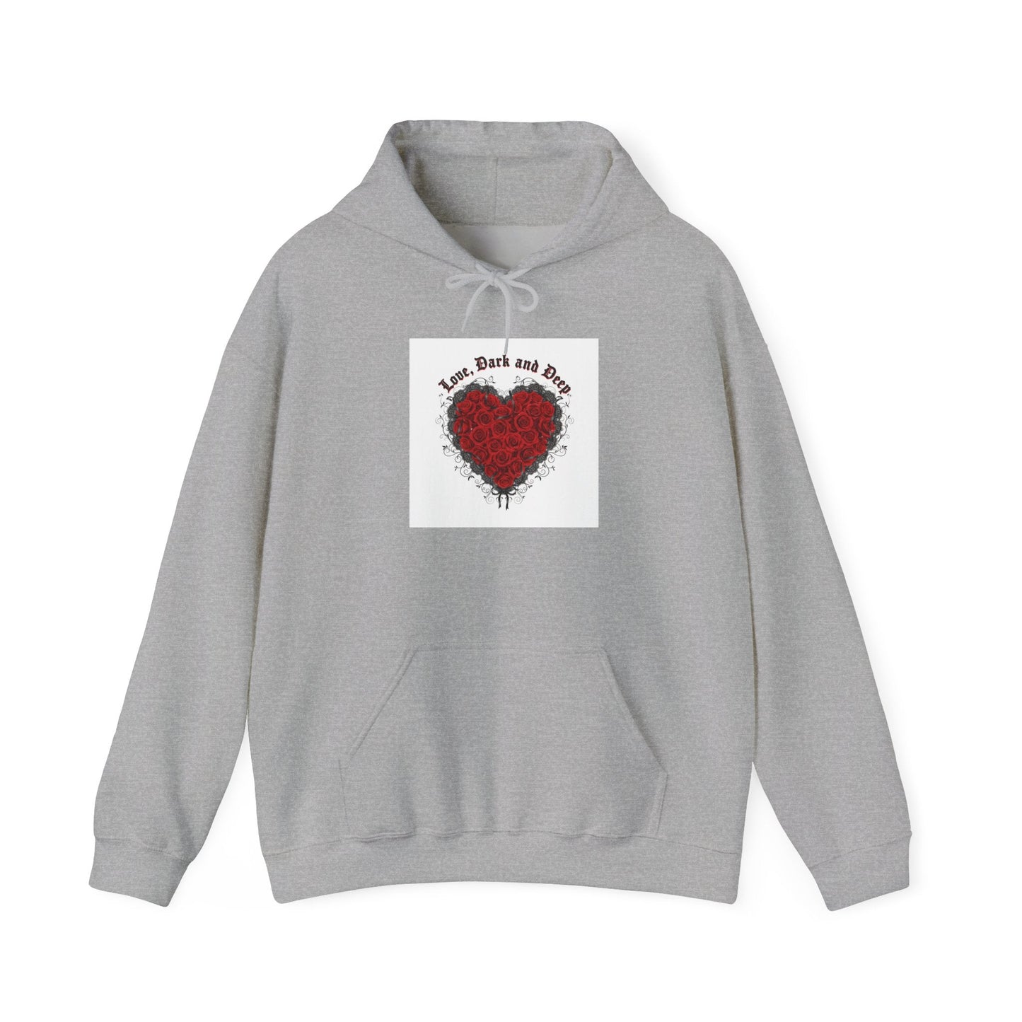 Gothic Romance Rose Heart Hoodie | Nu Romantic 80s Nostalgia