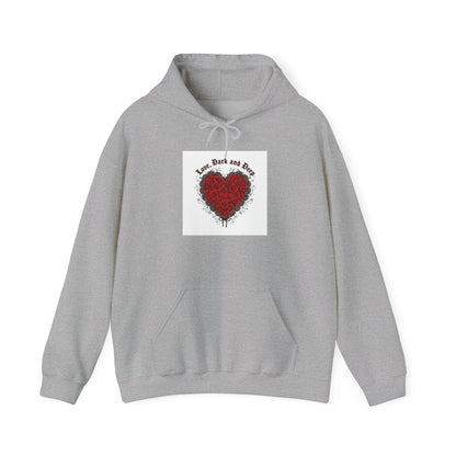 Gothic Romance Rose Heart Hoodie | Nu Romantic 80s Nostalgia
