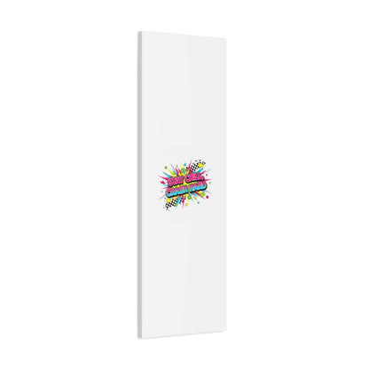 Stay Chill Crash Hard Canvas, neon graffiti crash out art | meltdown sticker style