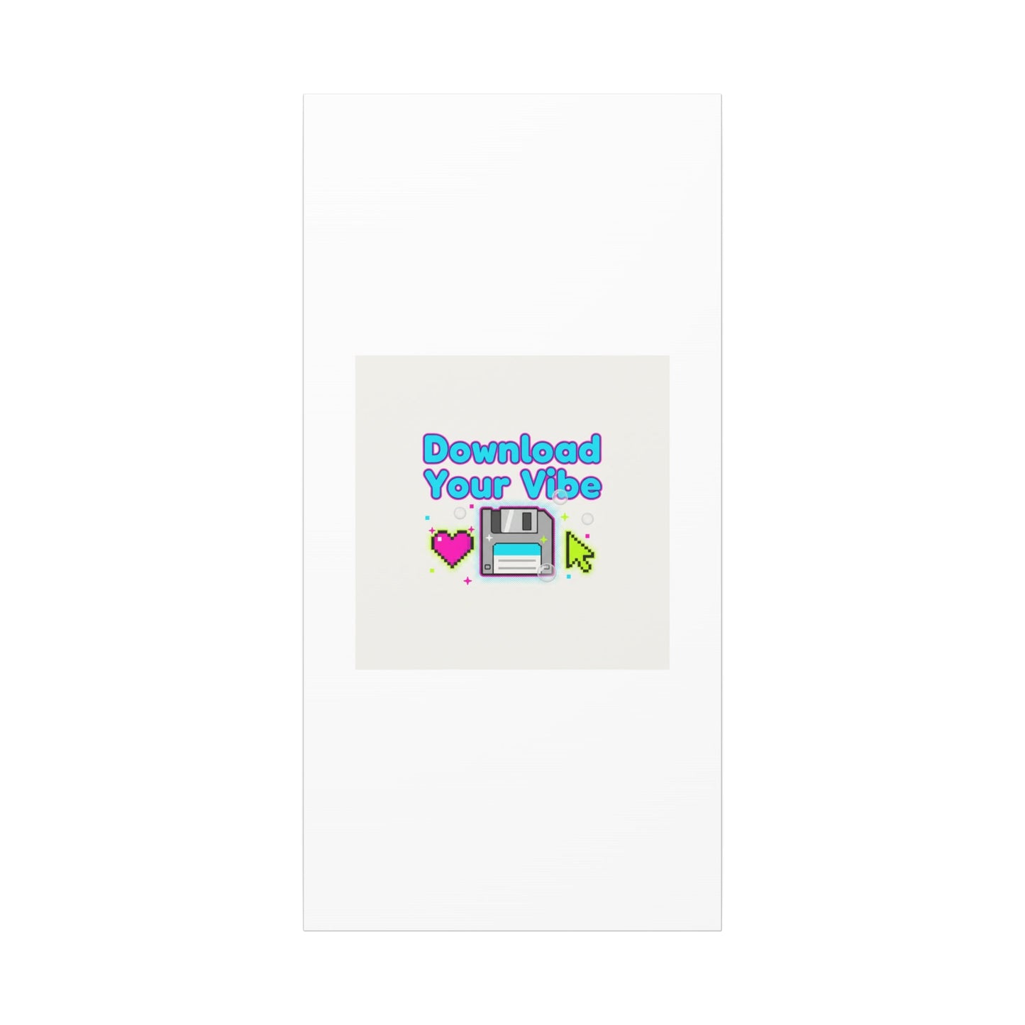 Download Your Vibe Canvas | Y2K Retro Tech, Pixel Floppy Disk Poster