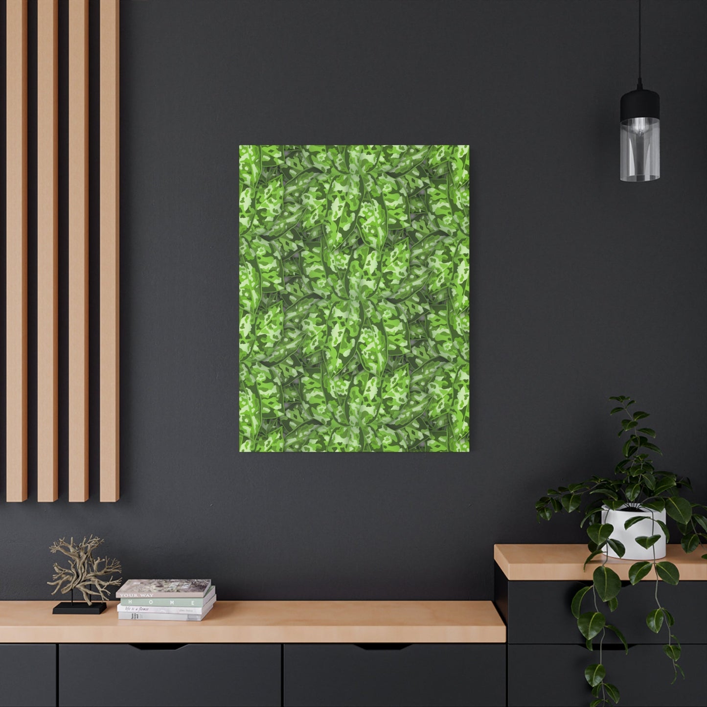 Aglaonema Pictum Canvas Print – Botanical Wall Art