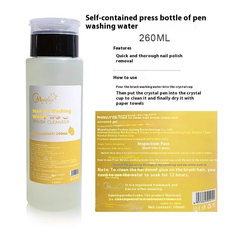 Nail Art Press Bottle Nail Remover Cleaning Solution